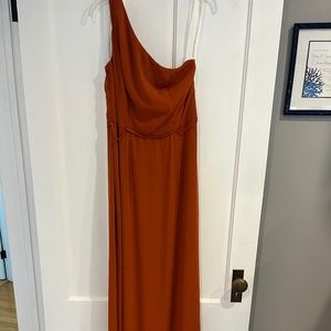 David's Bridal One Shoulder Dress